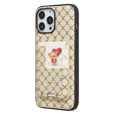 Чехол-накладка для Apple iPhone 13 Pro Max (белый) - SM022 SafeMag c картхолдером