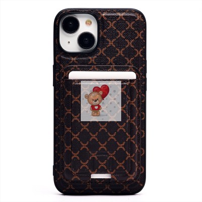 Чехол-накладка для Apple iPhone 14 (кофейный) - SM022 SafeMag c картхолдером Чехол-накладка для Apple iPhone 14 (кофейный) - SM022 SafeMag c картхолдером