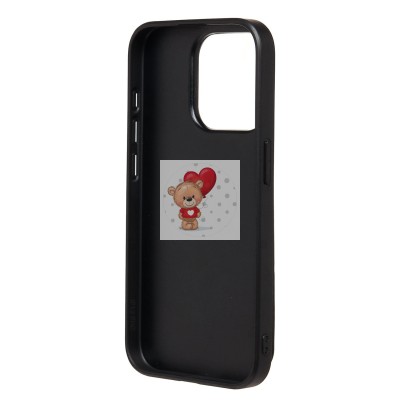 Чехол-накладка для Apple iPhone 15 Pro (черный) - SM022 SafeMag c картхолдером