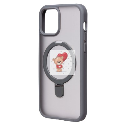 Чехол-накладка для Apple iPhone 12 (серый) - SM088 SafeMag