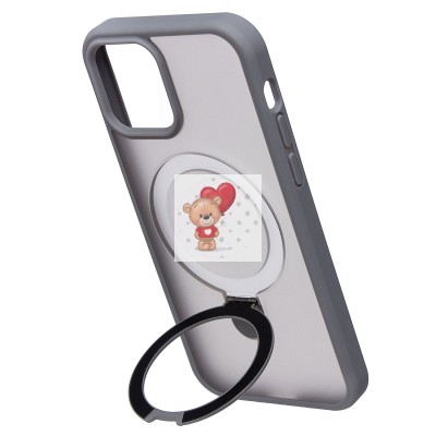 Чехол-накладка для Apple iPhone 12 (серый) - SM088 SafeMag