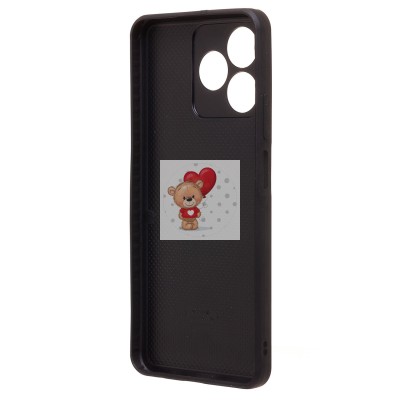 Чехол-накладка для Realme Note 50 (кофейный) - SM022 c картхолдером