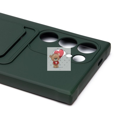 Чехол-накладка для Samsung Galaxy S24 Ultra (темно-зеленый) - SC304 с картхолдером Чехол-накладка для Samsung Galaxy S24 Ultra (темно-зеленый) - SC304 с картхолдером