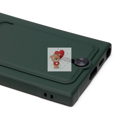 Чехол-накладка для Samsung Galaxy S24 Ultra (темно-зеленый) - SC304 с картхолдером Чехол-накладка для Samsung Galaxy S24 Ultra (темно-зеленый) - SC304 с картхолдером