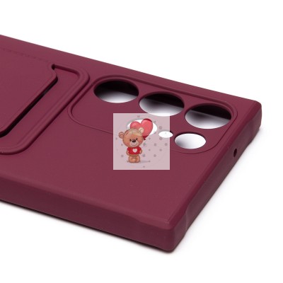 Чехол-накладка для Samsung Galaxy S23 Ultra (бордовый) - SC304 с картхолдером Чехол-накладка для Samsung Galaxy S23 Ultra (бордовый) - SC304 с картхолдером