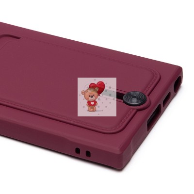 Чехол-накладка для Samsung Galaxy S23 Ultra (бордовый) - SC304 с картхолдером Чехол-накладка для Samsung Galaxy S23 Ultra (бордовый) - SC304 с картхолдером