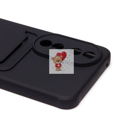 Чехол-накладка для Honor 90 (черный) - SC304 с картхолдером