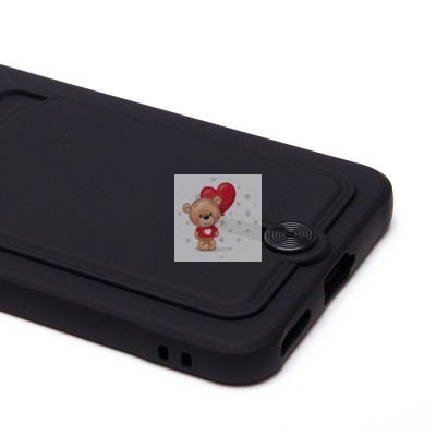 Чехол-накладка для Honor 90 (черный) - SC304 с картхолдером