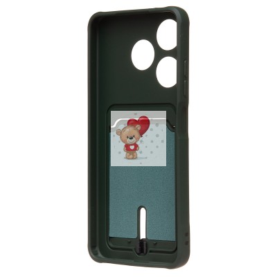 Чехол-накладка для Tecno Spark 10C (темно-зеленый) - SC304 с картхолдером Чехол-накладка для Tecno Spark 10C (темно-зеленый) - SC304 с картхолдером