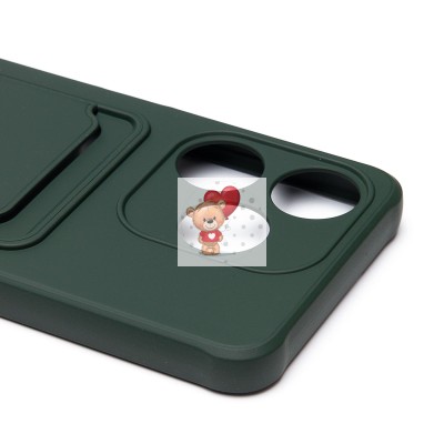 Чехол-накладка для Tecno Spark 10C (темно-зеленый) - SC304 с картхолдером Чехол-накладка для Tecno Spark 10C (темно-зеленый) - SC304 с картхолдером