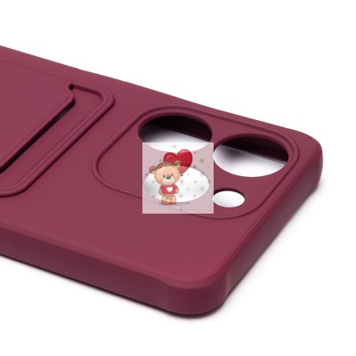 Чехол-накладка для Tecno Spark 10 Pro (бордовый) - SC304 с картхолдером Чехол-накладка для Tecno Spark 10 Pro (бордовый) - SC304 с картхолдером