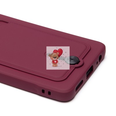 Чехол-накладка для Tecno Spark 10 Pro (бордовый) - SC304 с картхолдером Чехол-накладка для Tecno Spark 10 Pro (бордовый) - SC304 с картхолдером