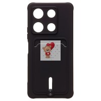 Чехол-накладка для Infinix Note 30 Pro (черный) - SC304 с картхолдером Чехол-накладка для Infinix Note 30 Pro (черный) - SC304 с картхолдером