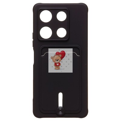 Чехол-накладка для Infinix Note 30 Pro (черный) - SC304 с картхолдером