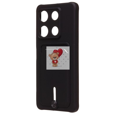 Чехол-накладка для Infinix Note 30 Pro (черный) - SC304 с картхолдером Чехол-накладка для Infinix Note 30 Pro (черный) - SC304 с картхолдером