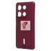 Чехол-накладка для Infinix Note 30 Pro (бордовый) - SC304 с картхолдером