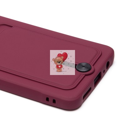 Чехол-накладка для Infinix Note 30 Pro (бордовый) - SC304 с картхолдером