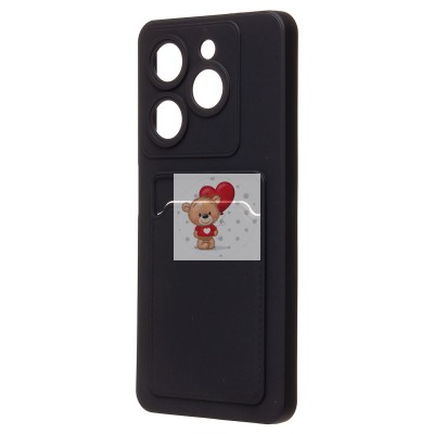 Чехол-накладка для Infinix Smart 8 Pro (черный) - SC337 с картхолдером Чехол-накладка для Infinix Smart 8 Pro (черный) - SC337 с картхолдером