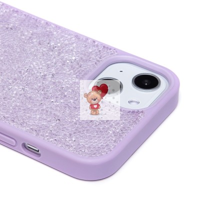 Чехол-накладка для Apple iPhone 13 россыпь кристаллов (ледяной фиолетовый) - PC071 POSH SHINE