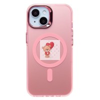 Чехол-накладка для Apple iPhone 15 (розовый) - SM025 SafeMag