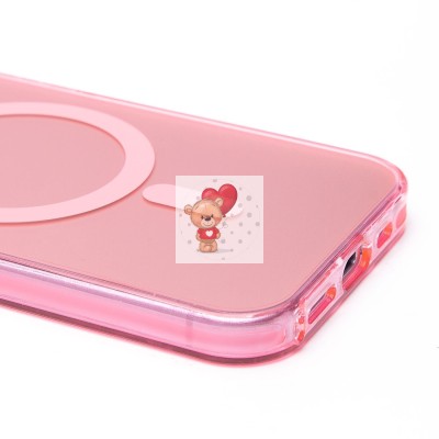 Чехол-накладка для Apple iPhone 15 (розовый) - SM025 SafeMag