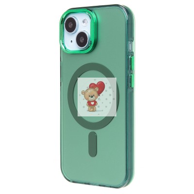 Чехол-накладка для Apple iPhone 15 (зеленый) - SM025 SafeMag Чехол-накладка для Apple iPhone 15 (зеленый) - SM025 SafeMag