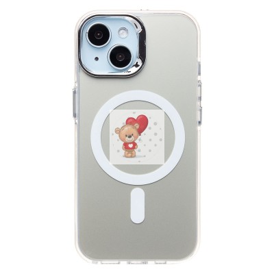 Чехол-накладка для Apple iPhone 15 (белый) - SM025 SafeMag Чехол-накладка для Apple iPhone 15 (белый) - SM025 SafeMag