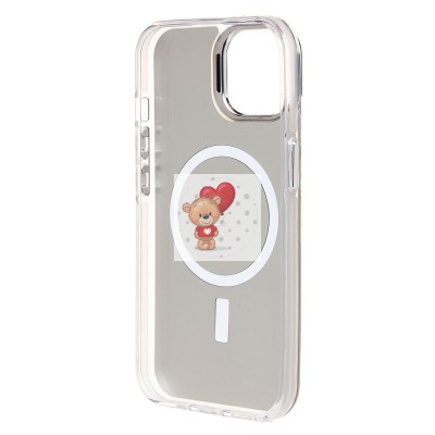 Чехол-накладка для Apple iPhone 15 (белый) - SM025 SafeMag Чехол-накладка для Apple iPhone 15 (белый) - SM025 SafeMag