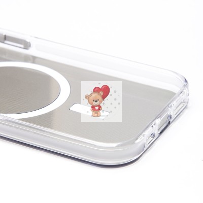 Чехол-накладка для Apple iPhone 15 (белый) - SM025 SafeMag Чехол-накладка для Apple iPhone 15 (белый) - SM025 SafeMag