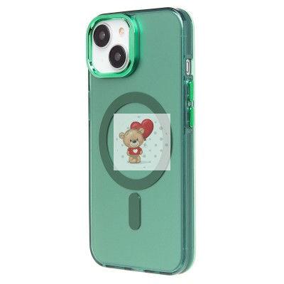 Чехол-накладка для Apple iPhone 14 (зеленый) - SM025 SafeMag