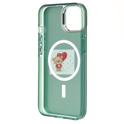 Чехол-накладка для Apple iPhone 14 (зеленый) - SM025 SafeMag