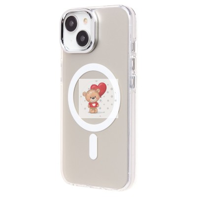 Чехол-накладка для Apple iPhone 13 (белый) - SM025 SafeMag Чехол-накладка для Apple iPhone 13 (белый) - SM025 SafeMag