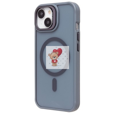 Чехол-накладка для Apple iPhone 13/iPhone 14 (серый) - SM026 SafeMag Чехол-накладка для Apple iPhone 13/iPhone 14 (серый) - SM026 SafeMag