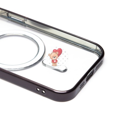 Чехол-накладка для Apple iPhone 15 (черный) - SM027 SafeMag