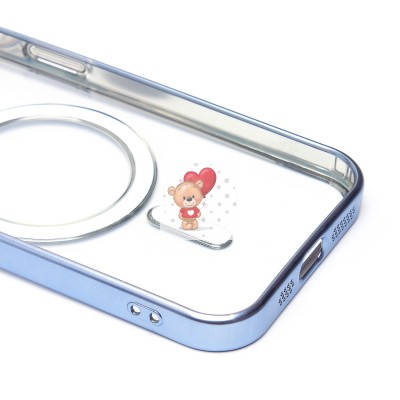 Чехол-накладка для Apple iPhone 15 (синий) - SM027 SafeMag