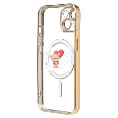 Чехол-накладка для Apple iPhone 15 (золотой) - SM027 SafeMag