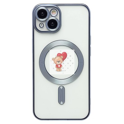 Чехол-накладка для Apple iPhone 14 (синий) - SM027 SafeMag