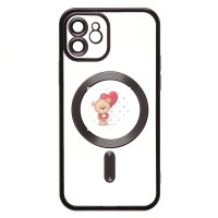 Чехол-накладка для Apple iPhone 12 (черный) - SM027 SafeMag