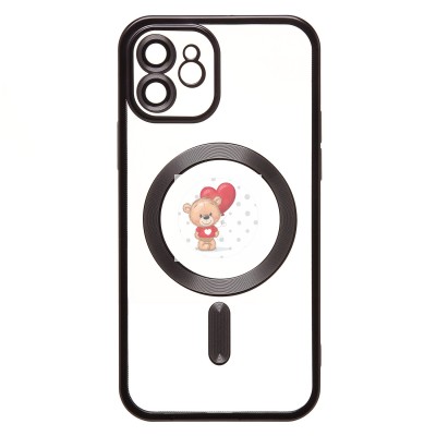 Чехол-накладка для Apple iPhone 12 (черный) - SM027 SafeMag