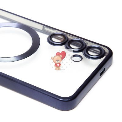 Чехол-накладка для Samsung Galaxy S24+ (титановый синий) - SM027 SafeMag