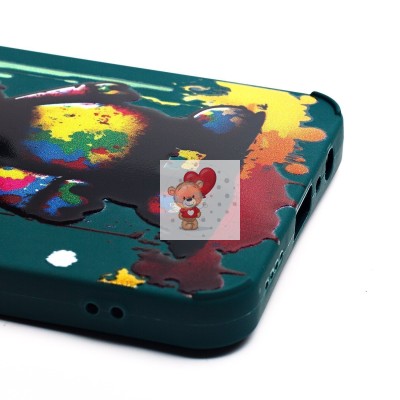 Чехол-накладка для Realme Note 50 (медведь) (темно-зеленый) - SC335