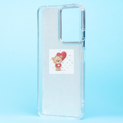 Чехол-накладка для Xiaomi Redmi 13C 4G (мишка) (прозрачный) - PC092