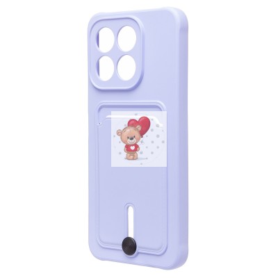 Чехол-накладка для Honor X6b (светло-фиолетовый) - SC304 с картхолдером