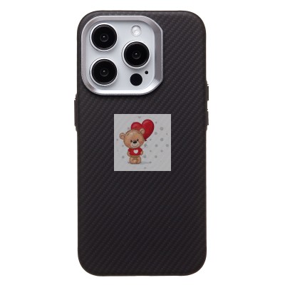 Чехол-накладка для Apple iPhone 15 Pro (черный) - SM028 SafeMag Carbon