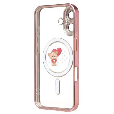 Чехол-накладка для Apple iPhone 16 (розовый) - SM027 SafeMag Чехол-накладка для Apple iPhone 16 (розовый) - SM027 SafeMag