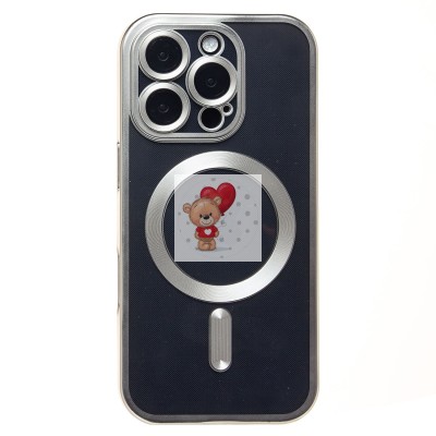 Чехол-накладка для Apple iPhone 16 Pro (серебяный) - SM027 SafeMag