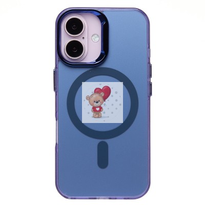 Чехол-накладка для Apple iPhone 16 (синий) - SM025 SafeMag Чехол-накладка для Apple iPhone 16 (синий) - SM025 SafeMag