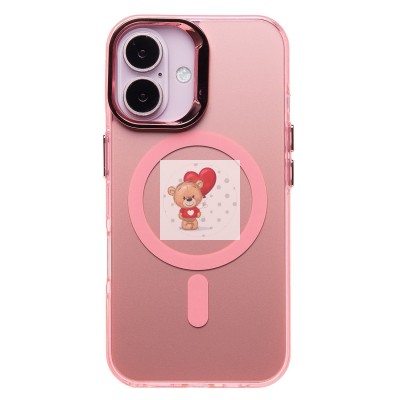 Чехол-накладка для Apple iPhone 16 (розовый) - SM025 SafeMag