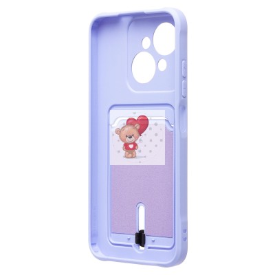 Чехол-накладка с картхолдером для Tecno Pop 9 4G (светло-фиолетовый) SC304