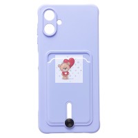 Чехол-накладка для Samsung Galaxy A06 (светло-фиолетовый) - SC304 с картхолдером